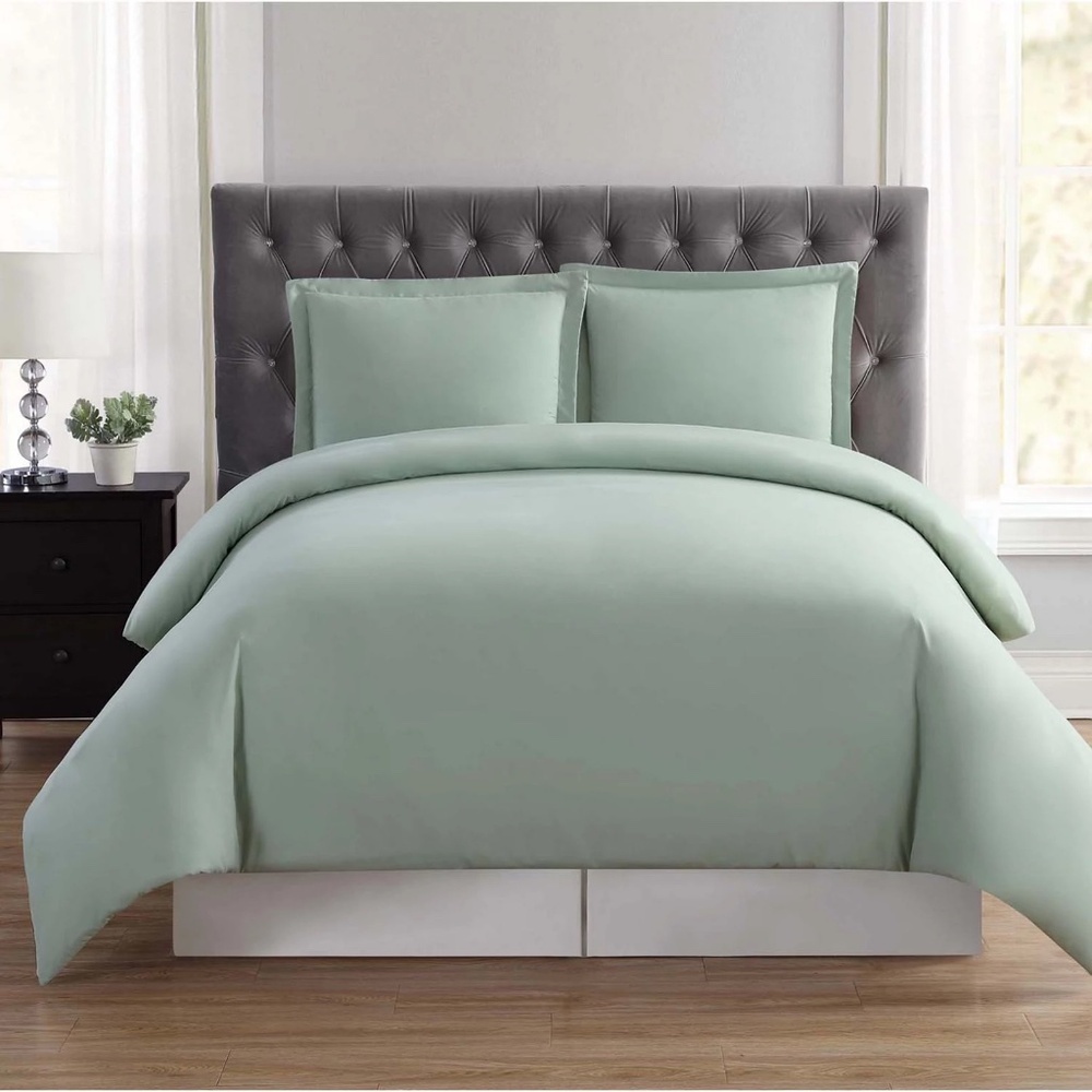 Truly Soft Twin Sage Green Duvet Cover Set